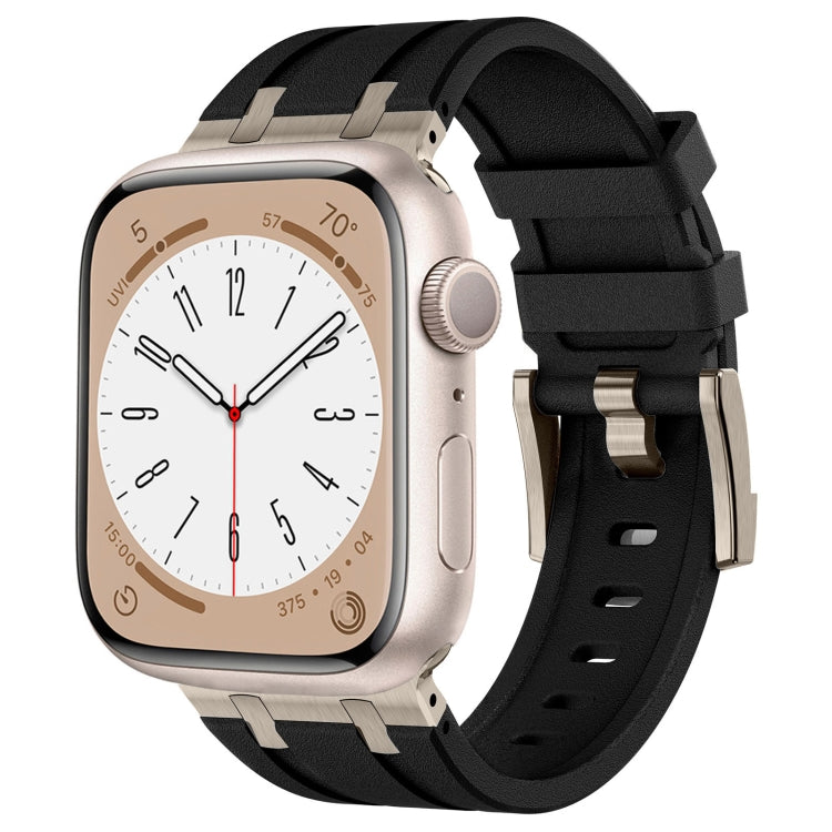 Cinturino per orologio in silicone liquido a grana di pietra, For Apple Watch Series 2 42mm, For Apple Watch 42mm