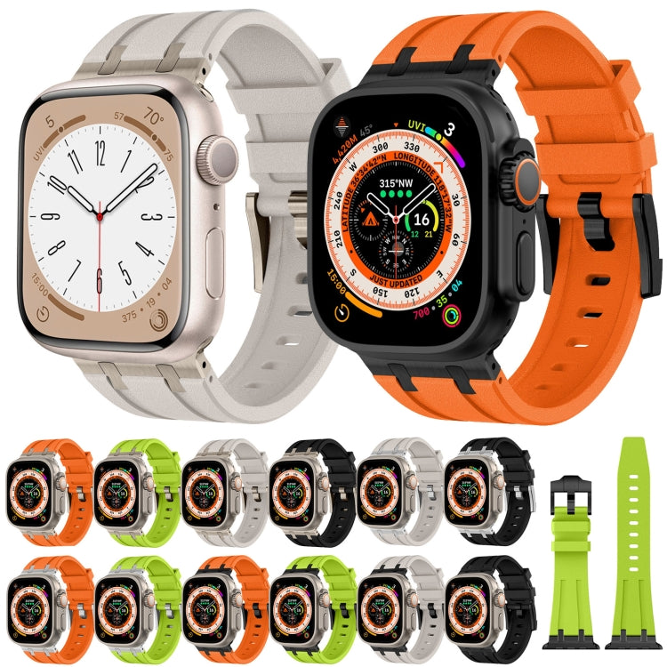 Cinturino per orologio in silicone liquido a grana di pietra, For Apple Watch Series 8 45mm, For Apple Watch SE 2022 44mm