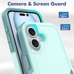 Custodia per telefono 2 in 1 per PC + TPU, For iPhone 16, For iPhone 15 Pro Max, For iPhone 15 Pro, For iPhone 15 Plus