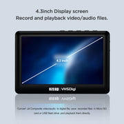 Scatola di registrazione per acquisizione video con schermo da 4,3 pollici Ezcap 180 VHSDigi, Ezcap 180