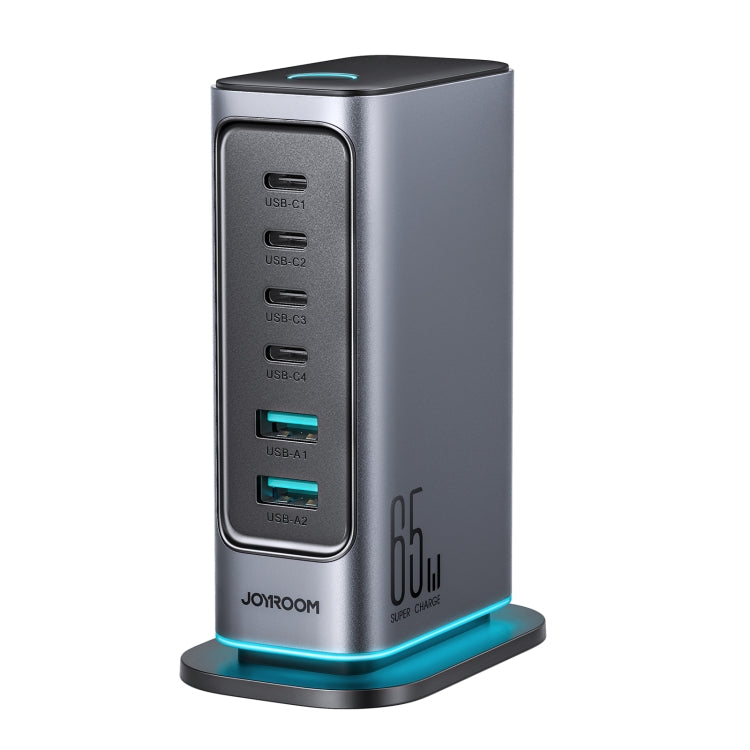 Caricatore multiporta GaN 6 in 1 65W USB-C e USB-A