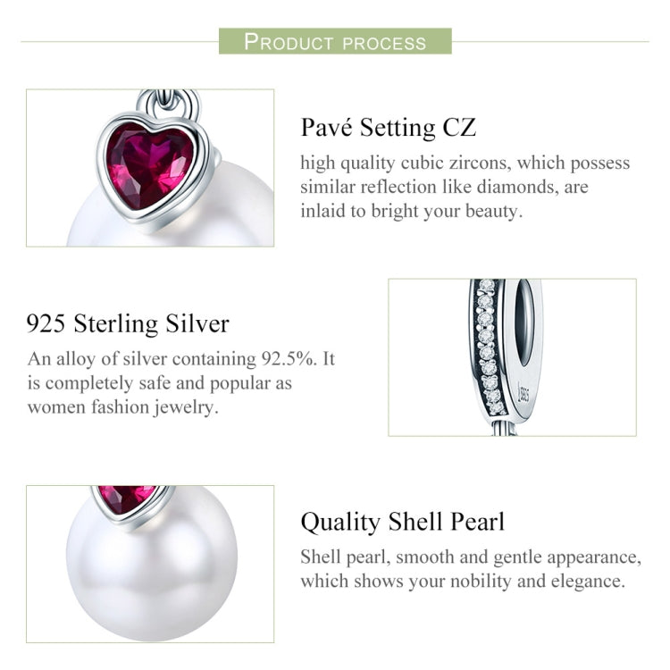 Accessori per collana braccialetto fai da te con ciondolo a forma di cuore in argento sterling S925