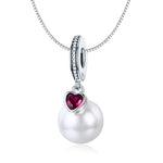 Accessori per collana braccialetto fai da te con ciondolo a forma di cuore in argento sterling S925