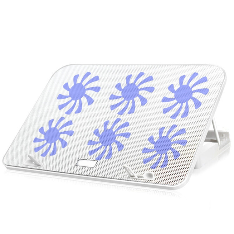 ICE COOREL Base per computer portatile Controllo della velocità Silenzioso Supporto di raffreddamento a sei ventole Rack di raffreddamento, Stile: Premium Edition, Style: Premium Edition(Lvory), Style: Premium Edition(Dazzling Red)                     ...