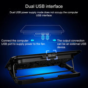 ICE COOREL Base per computer portatile Controllo della velocità Silenzioso Supporto di raffreddamento a sei ventole Rack di raffreddamento, Stile: Premium Edition, Style: Premium Edition(Lvory), Style: Premium Edition(Dazzling Red)                     ...