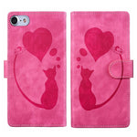 Custodia per telefono in pelle con penna a cuore e gatto in rilievo, For iPhone 7 / 8 / SE 2022, For iPhone 13 Pro Max, For iPhone 13 Pro, For iPhone 13