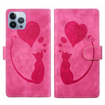 Custodia per telefono in pelle con penna a cuore e gatto in rilievo, For iPhone 7 / 8 / SE 2022, For iPhone 13 Pro Max, For iPhone 13 Pro, For iPhone 13