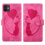 Custodia per telefono in pelle con penna a cuore e gatto in rilievo, For iPhone 12 mini, For iPhone 11 Pro Max, For iPhone 11, For iPhone 11 Pro