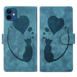 Custodia per telefono in pelle con penna a cuore e gatto in rilievo, For iPhone 12 mini, For iPhone 11 Pro Max, For iPhone 11, For iPhone 11 Pro