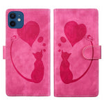 Custodia per telefono in pelle con penna a cuore e gatto in rilievo, For iPhone 12 mini, For iPhone 11 Pro Max, For iPhone 11, For iPhone 11 Pro
