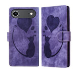 Custodia per telefono in pelle con penna a cuore e gatto in rilievo, For iPhone 17 Pro Max, For iPhone 17 Pro, For iPhone 17, For iPhone Air