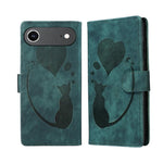 Custodia per telefono in pelle con penna a cuore e gatto in rilievo, For iPhone 17 Pro Max, For iPhone 17 Pro, For iPhone 17, For iPhone Air