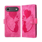 Custodia per telefono in pelle con penna a cuore e gatto in rilievo, For iPhone 17 Pro Max, For iPhone 17 Pro, For iPhone 17, For iPhone Air