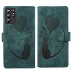 Custodia per telefono in pelle con penna a cuore e gatto in rilievo, For Samsung Galaxy S21 Ultra 5G, For Samsung Galaxy S20 FE 5G