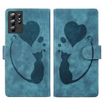 Custodia per telefono in pelle con penna a cuore e gatto in rilievo, For Samsung Galaxy S21 Ultra 5G, For Samsung Galaxy S20 FE 5G