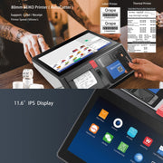 Registratore di cassa terminale POS touch capacitivo da 11,6 pollici SGT-116, RK3568 Quad Core Android 11, 2GB+32GB