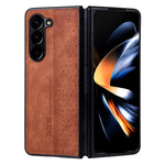Custodia per telefono AZNS con sensazione di pelle in rilievo 3D, For Samsung Galaxy Z Flip7 5G, For Samsung Galaxy Z Fold6