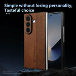 Custodia telefono con effetto pelle 3D per Samsung Galaxy Z Flip7 5G