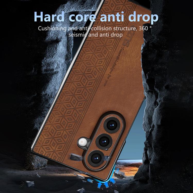 Custodia telefono con effetto pelle 3D per Samsung Galaxy Z Flip7 5G