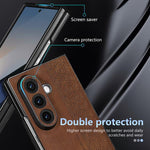 Custodia telefono con effetto pelle 3D per Samsung Galaxy Z Flip7 5G