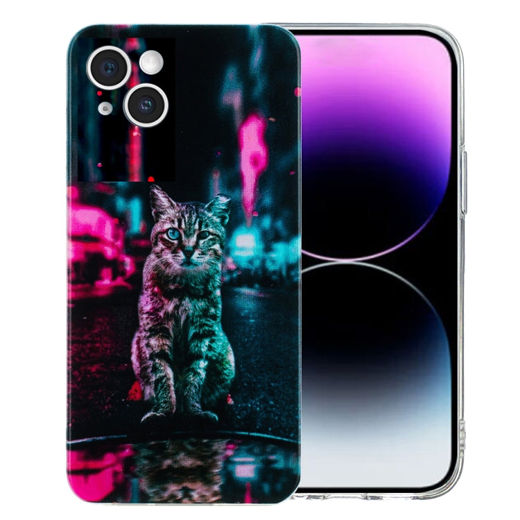 Custodia per telefono in TPU con motivo dipinto colorato, For iPhone 15 Plus, For iPhone 15, For iPhone 14 Plus