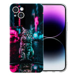 Custodia per telefono in TPU con motivo dipinto colorato, For iPhone 15 Plus, For iPhone 15, For iPhone 14 Plus