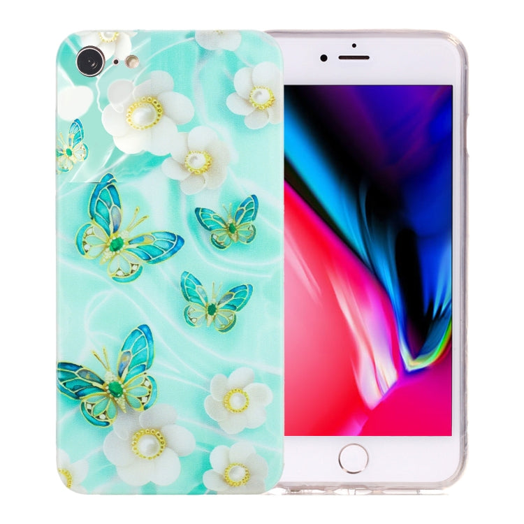 Custodia per telefono in TPU con motivo dipinto colorato, For iPhone SE 2022 / 2020 / 8 / 7