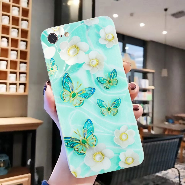 Custodia per telefono in TPU con motivo dipinto colorato, For iPhone SE 2022 / 2020 / 8 / 7
