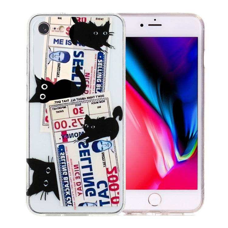 Custodia per telefono in TPU con motivo dipinto colorato, For iPhone SE 2022 / 2020 / 8 / 7