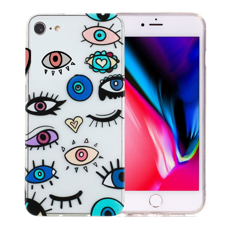 Custodia per telefono in TPU con motivo dipinto colorato, For iPhone SE 2022 / 2020 / 8 / 7