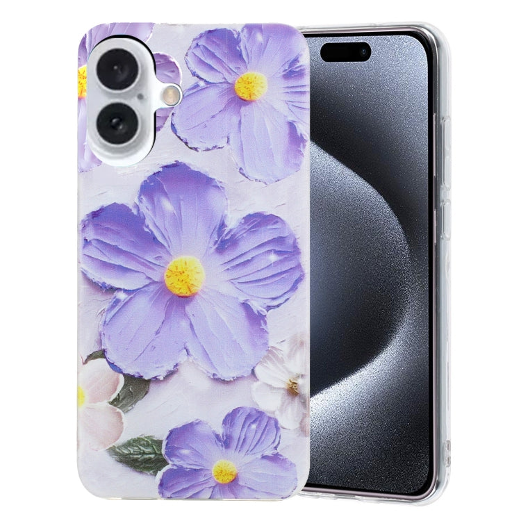 Custodia per telefono in TPU con motivo dipinto colorato, For iPhone 16 Pro Max, For iPhone 16 Pro, For iPhone 16 Plus