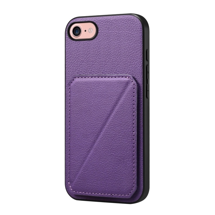 Custodia per telefono con doppio slot per scheda D04 in vitello texture, For iPhone 17 Pro Max, For iPhone 17 Pro, For iPhone 17, For iPhone Air, For iPhone 7 / 8 / SE 2022, For iPhone 16 Pro Max