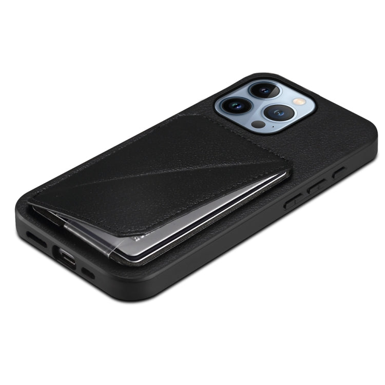 Custodia per telefono con doppio slot per scheda D04 in vitello texture, For iPhone 13 Pro, For iPhone 13, For iPhone 12, For iPhone 12 Pro Max, For iPhone 12 Pro, For iPhone 11 Pro Max