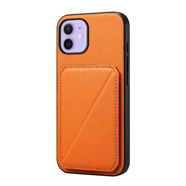 Custodia per telefono con doppio slot per scheda D04 in vitello texture, For iPhone 13 Pro, For iPhone 13, For iPhone 12, For iPhone 12 Pro Max, For iPhone 12 Pro, For iPhone 11 Pro Max