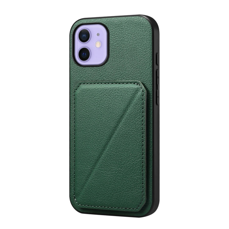 Custodia per telefono con doppio slot per scheda D04 in vitello texture, For iPhone 13 Pro, For iPhone 13, For iPhone 12, For iPhone 12 Pro Max, For iPhone 12 Pro, For iPhone 11 Pro Max
