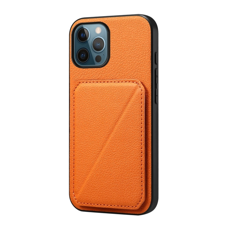 Custodia per telefono con doppio slot per scheda D04 in vitello texture, For iPhone 13 Pro, For iPhone 13, For iPhone 12, For iPhone 12 Pro Max, For iPhone 12 Pro, For iPhone 11 Pro Max