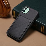 Custodia per telefono con doppio slot per scheda D04 in vitello texture, For iPhone 11, For iPhone 11 Pro, For iPhone X / XS, For iPhone XR, For iPhone XS Max, For iPhone 7 Plus / 8 Plus