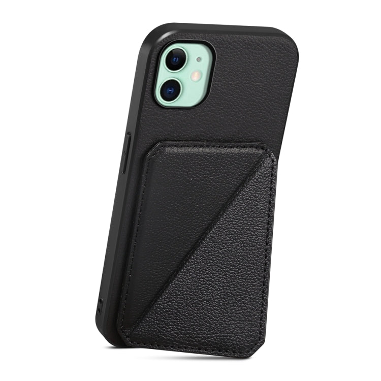 Custodia per telefono con doppio slot per scheda D04 in vitello texture, For iPhone 11, For iPhone 11 Pro, For iPhone X / XS, For iPhone XR, For iPhone XS Max, For iPhone 7 Plus / 8 Plus