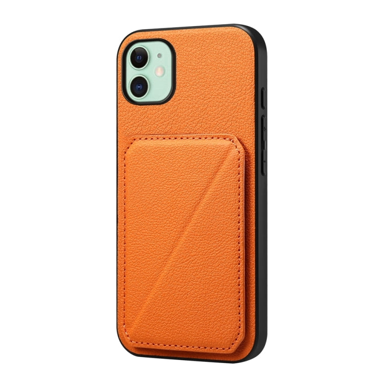 Custodia per telefono con doppio slot per scheda D04 in vitello texture, For iPhone 11, For iPhone 11 Pro, For iPhone X / XS, For iPhone XR, For iPhone XS Max, For iPhone 7 Plus / 8 Plus