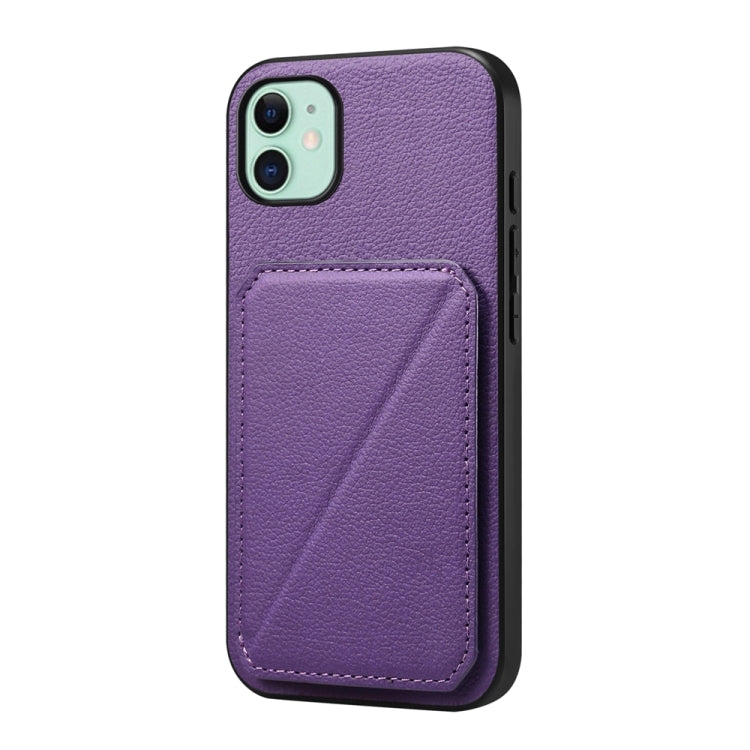 Custodia per telefono con doppio slot per scheda D04 in vitello texture, For iPhone 11, For iPhone 11 Pro, For iPhone X / XS, For iPhone XR, For iPhone XS Max, For iPhone 7 Plus / 8 Plus