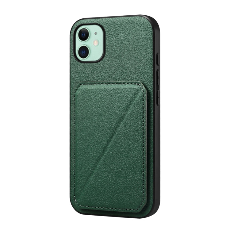Custodia per telefono con doppio slot per scheda D04 in vitello texture, For iPhone 11, For iPhone 11 Pro, For iPhone X / XS, For iPhone XR, For iPhone XS Max, For iPhone 7 Plus / 8 Plus