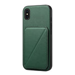 Custodia per telefono con doppio slot per scheda D04 in vitello texture, For iPhone 11, For iPhone 11 Pro, For iPhone X / XS, For iPhone XR, For iPhone XS Max, For iPhone 7 Plus / 8 Plus
