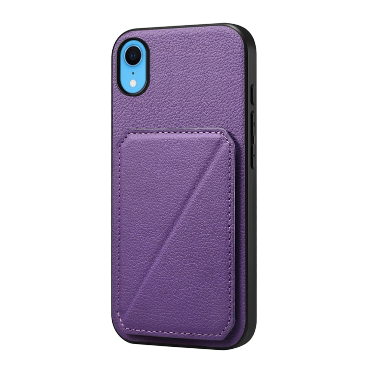Custodia per telefono con doppio slot per scheda D04 in vitello texture, For iPhone 11, For iPhone 11 Pro, For iPhone X / XS, For iPhone XR, For iPhone XS Max, For iPhone 7 Plus / 8 Plus