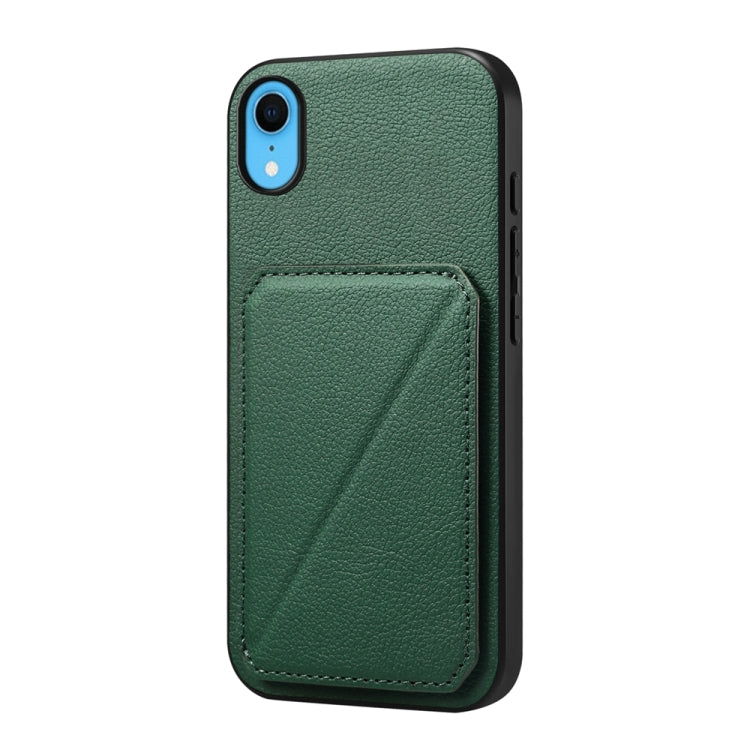 Custodia per telefono con doppio slot per scheda D04 in vitello texture, For iPhone 11, For iPhone 11 Pro, For iPhone X / XS, For iPhone XR, For iPhone XS Max, For iPhone 7 Plus / 8 Plus