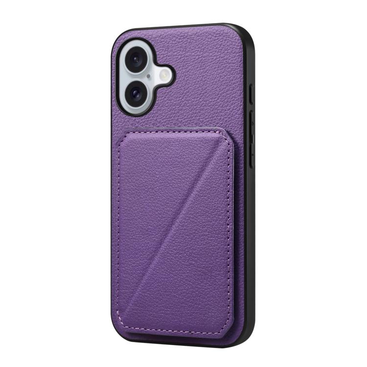 Custodia per telefono con doppio slot per scheda D04 in vitello texture, For iPhone 17 Pro Max, For iPhone 17 Pro, For iPhone 17, For iPhone Air, For iPhone 7 / 8 / SE 2022, For iPhone 16 Pro Max