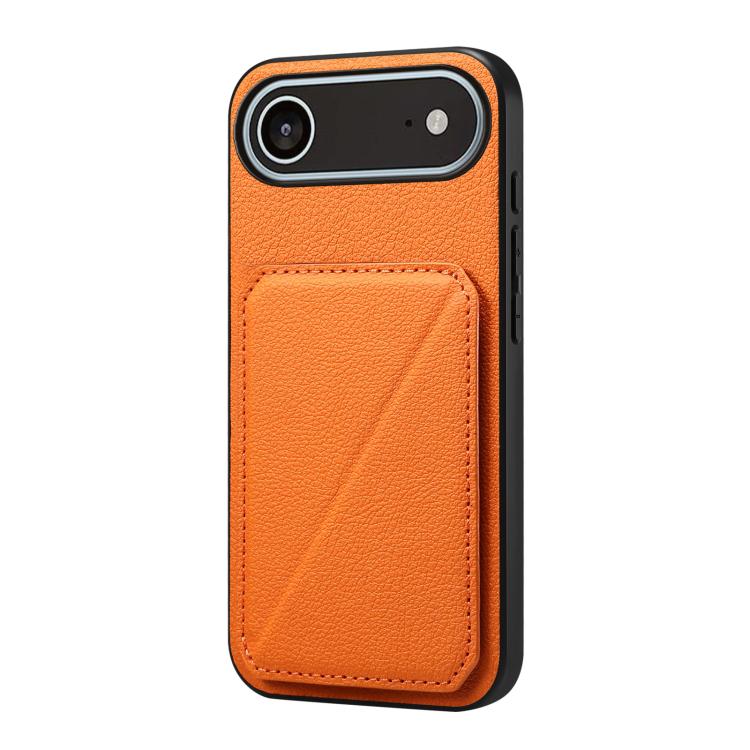 Custodia per telefono con doppio slot per scheda D04 in vitello texture, For iPhone 17 Pro Max, For iPhone 17 Pro, For iPhone 17, For iPhone Air, For iPhone 7 / 8 / SE 2022, For iPhone 16 Pro Max