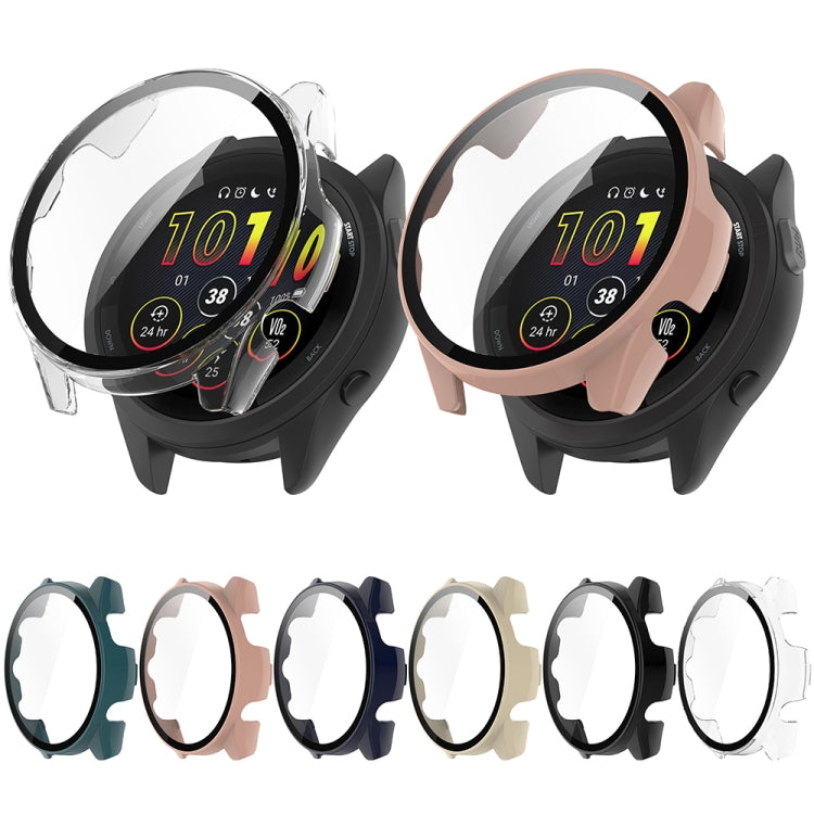 Custodia protettiva per orologio integrata in PC + pellicola temperata, For Garmin Forerunner 165 / 165 Music