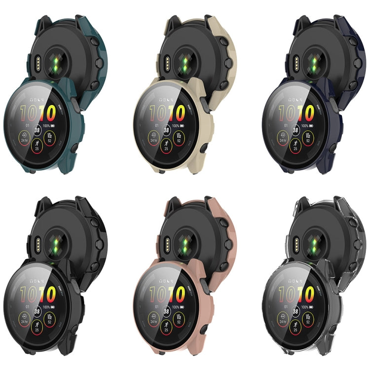 Custodia protettiva per orologio integrata in PC + pellicola temperata, For Garmin Forerunner 165 / 165 Music