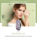 Accessori per collana braccialetto fai-da-te con ciondolo in argento sterling S925 con battito cardiaco