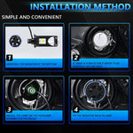 N4 1 paio di fari con lente LED bifocale mini H4 per auto, N4